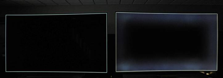 Темно серые цвета мониторов OLED и LCD